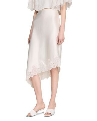 Sandro Asymmetric Satin Skirt