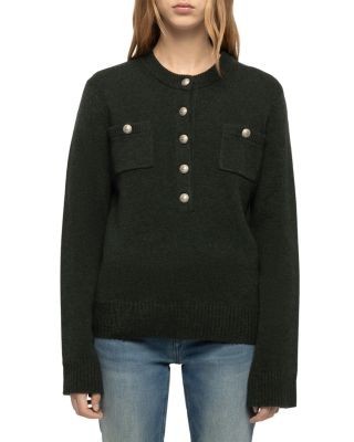 Zadig & Voltaire Lucala Wool & Cashmere Henley Sweater