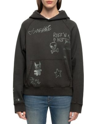 Zadig & Voltaire Grgy Embellished Hooded Cotton Sweatshirt