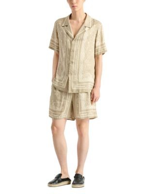 Balmain Regular Fit Foulard Logo Patterned Shirt