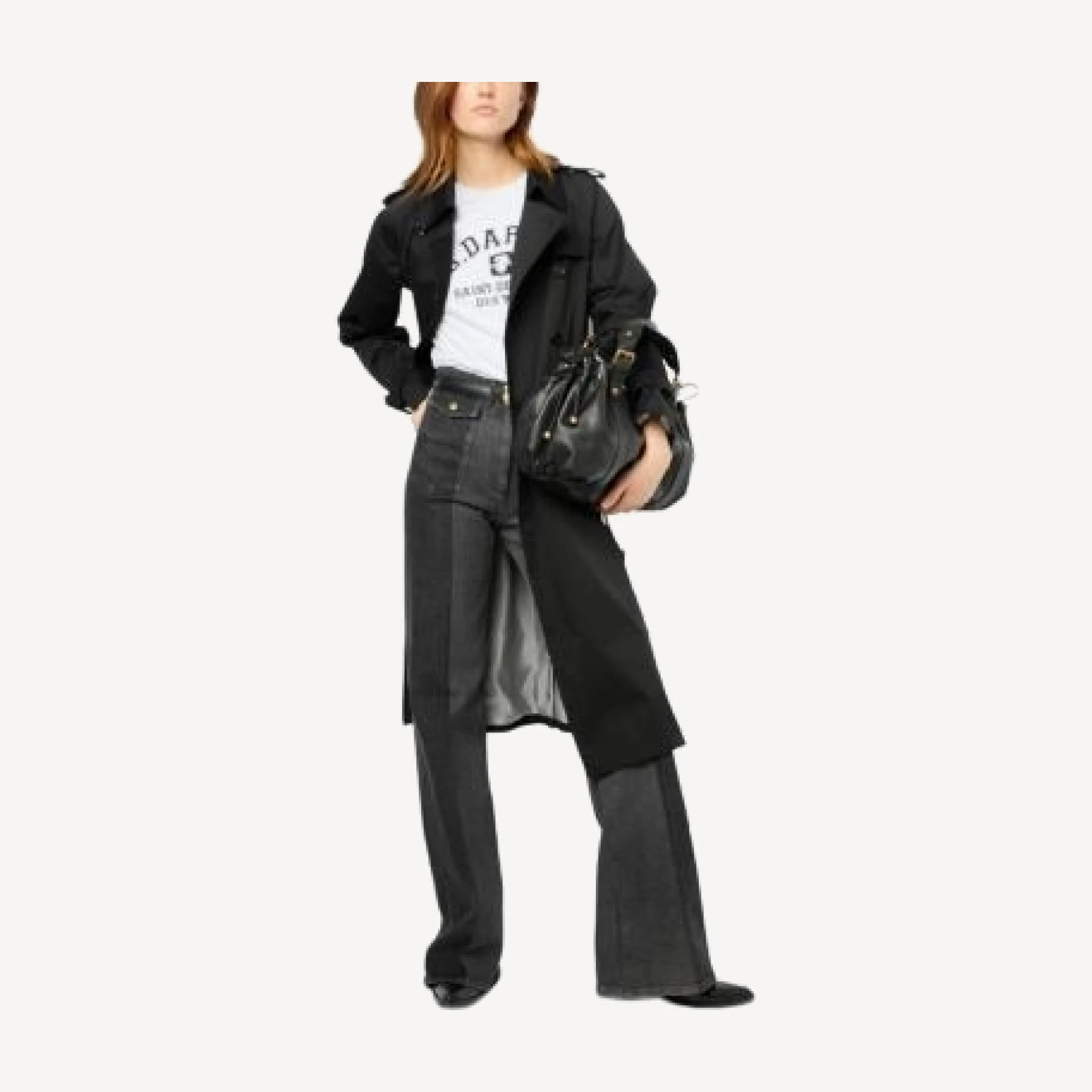 Gerard Darel Serge Double Breasted Coat
