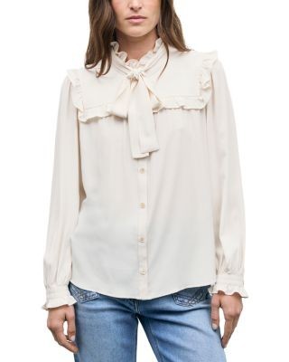 Gerard Darel Leia Ruffle Trim Blouse