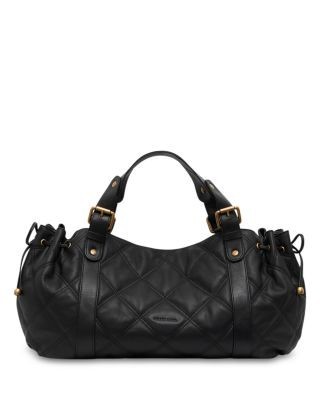 Gerard Darel 24H Matelasse Leather Overnight Bag