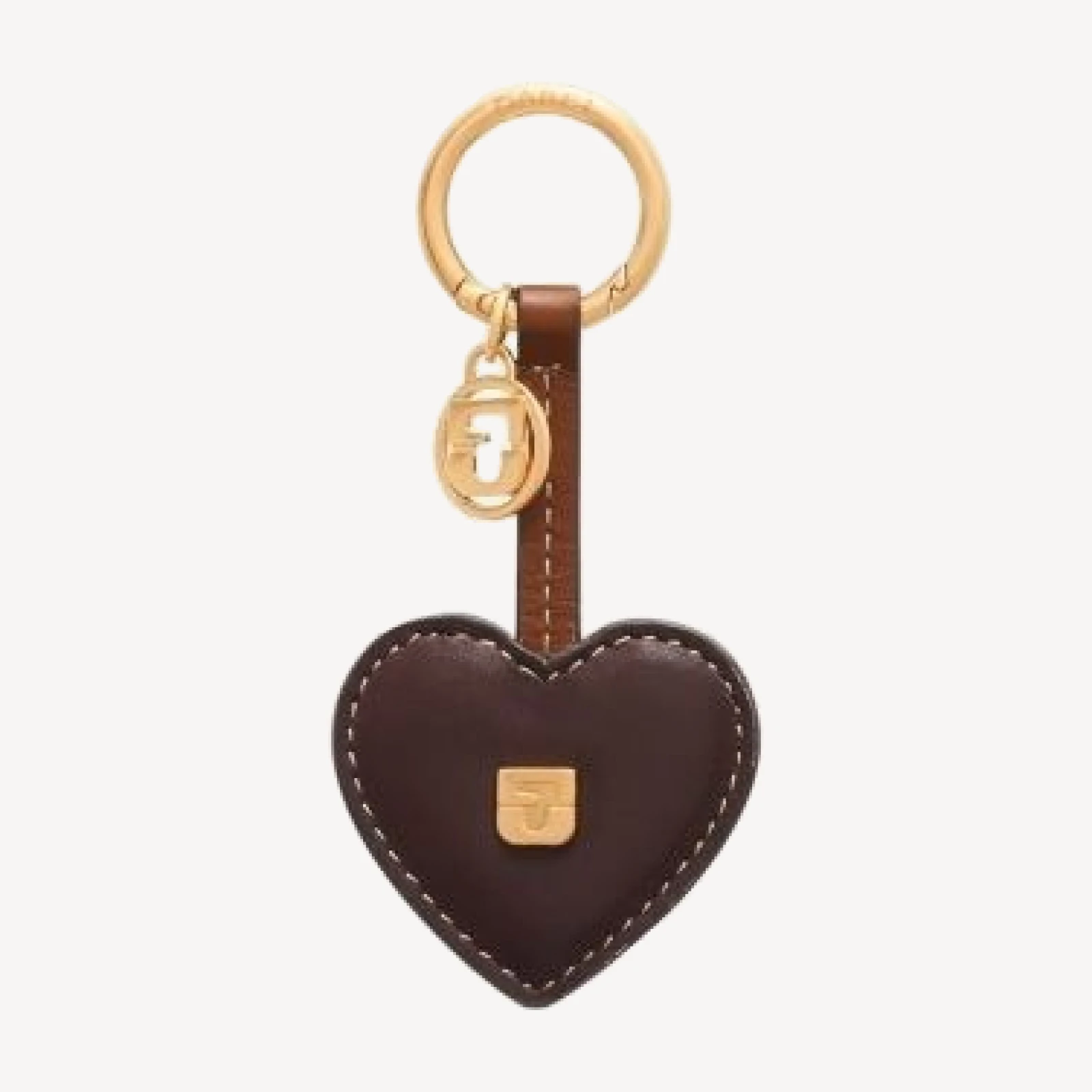 Gerard Darel Atout Coeur Heart Leather Key Chain