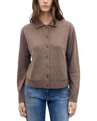 Gerard Darel Rayne Wool Collared Cardigan Sweater