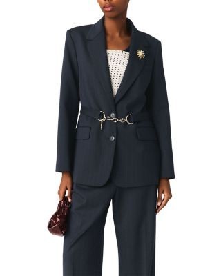 Maje Striped Suit Jacket