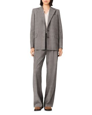 Maje Checked Oversized Blazer
