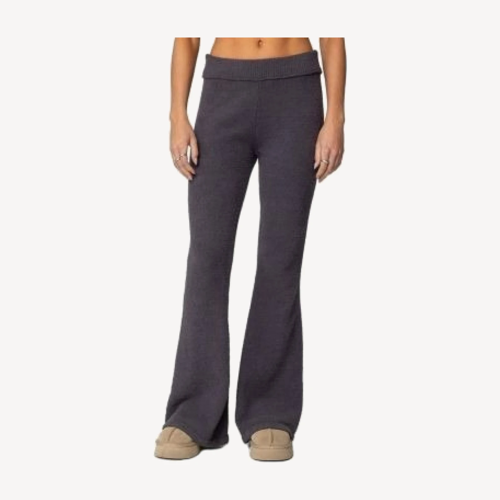 Edikted Plush Flared Pants