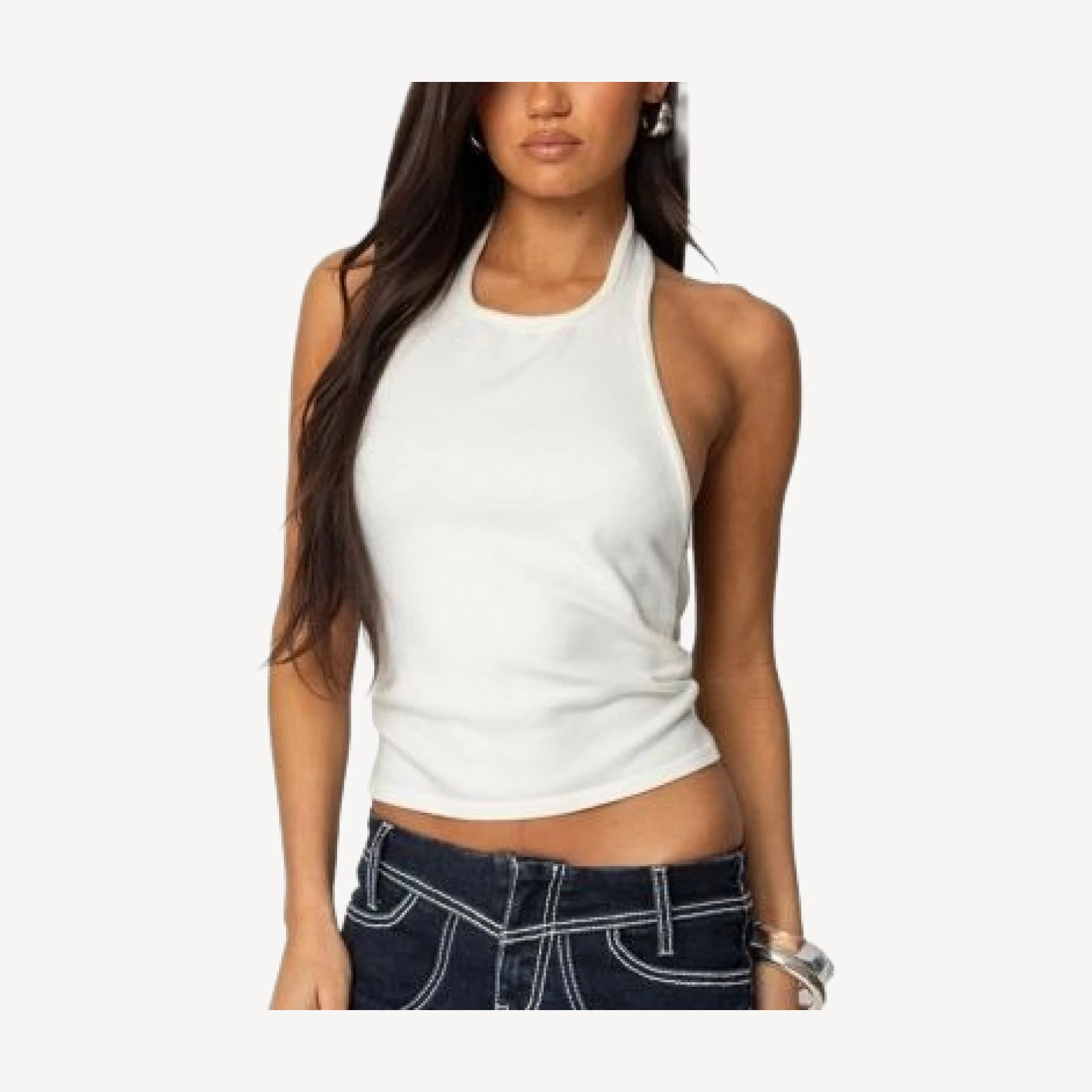 Edikted Twister Backless Knit Halter Top