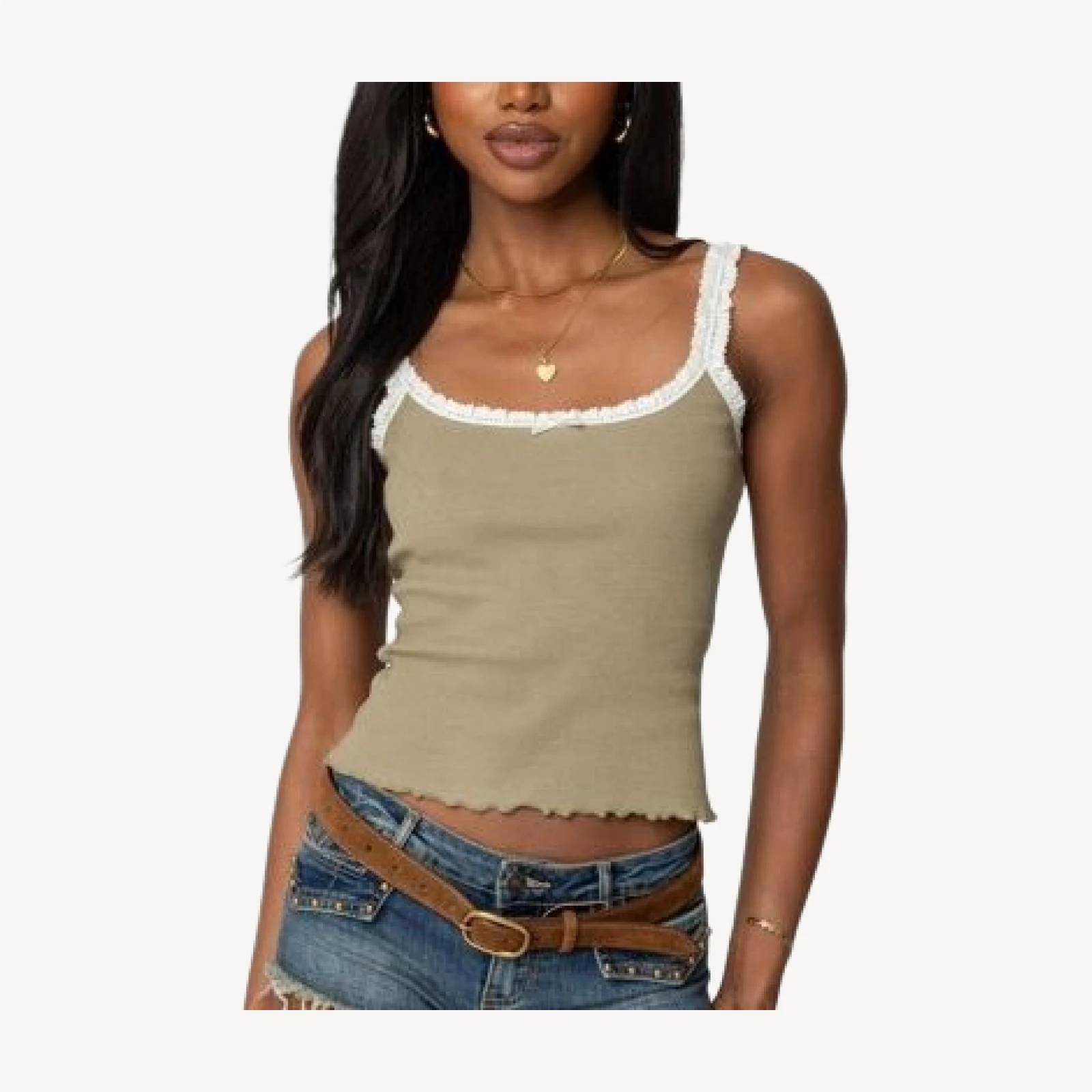 Edikted Teagan Ribbed Tank Top