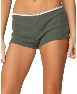 Edikted Georgina Low Rise Waffle Shorts