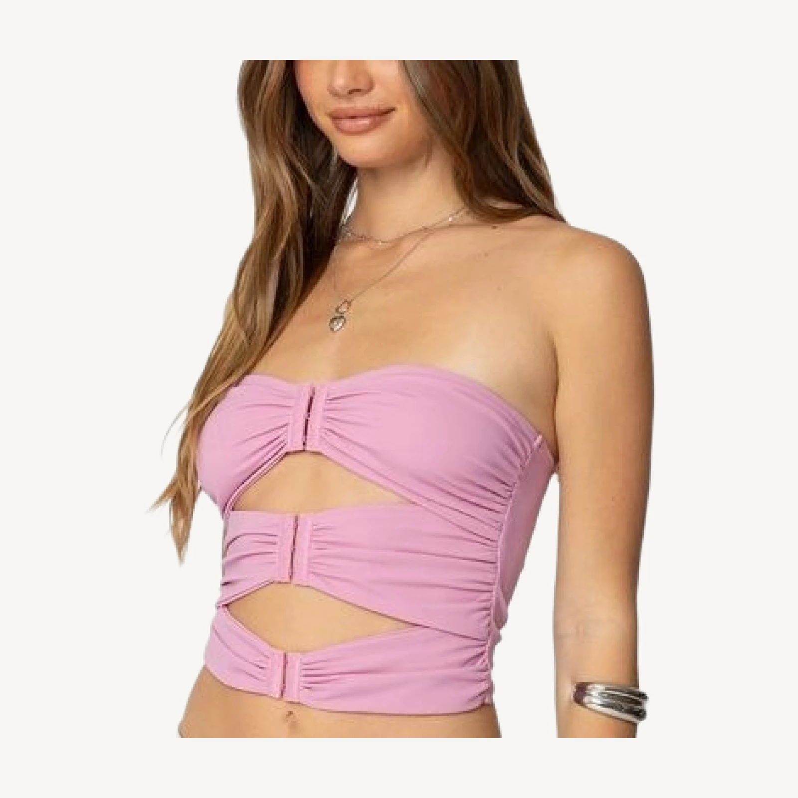 Edikted Ariella Cut Out Strapless Top