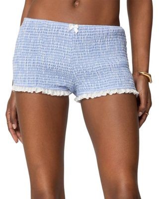 Edikted Antonia Gingham Scrunch Shorts