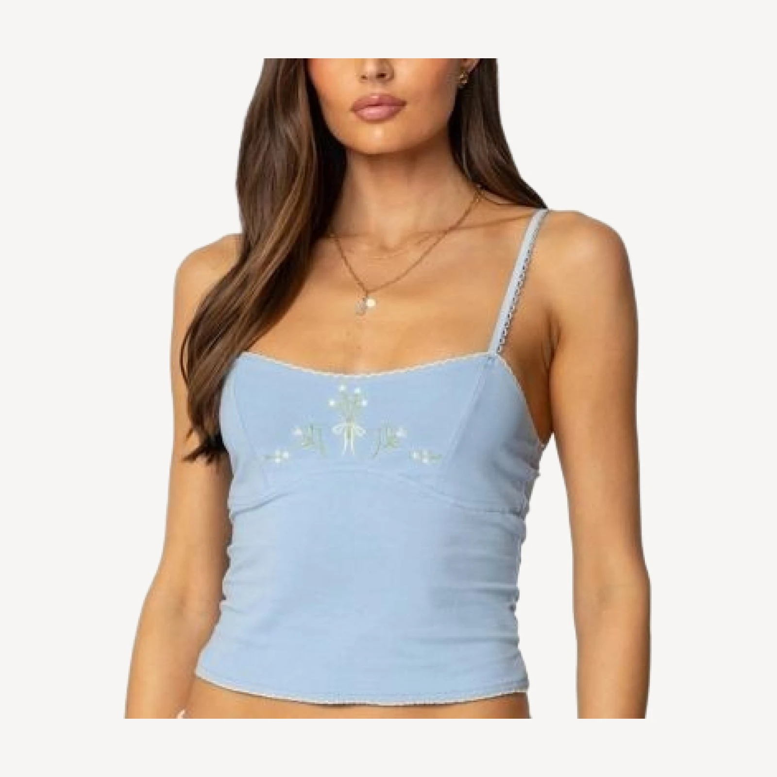Edikted Prairie Embroidered Tank Top