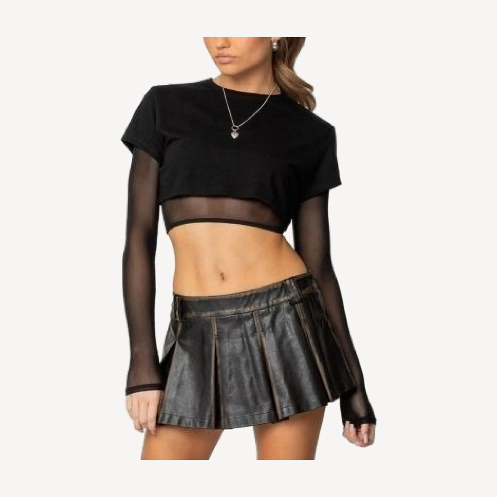 Edikted Rella Layered Long Sleeve T Shirt