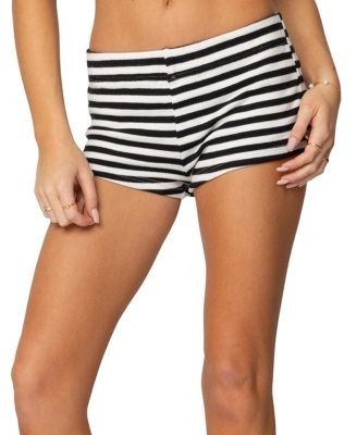 Edikted Hali Striped Knit Shorts