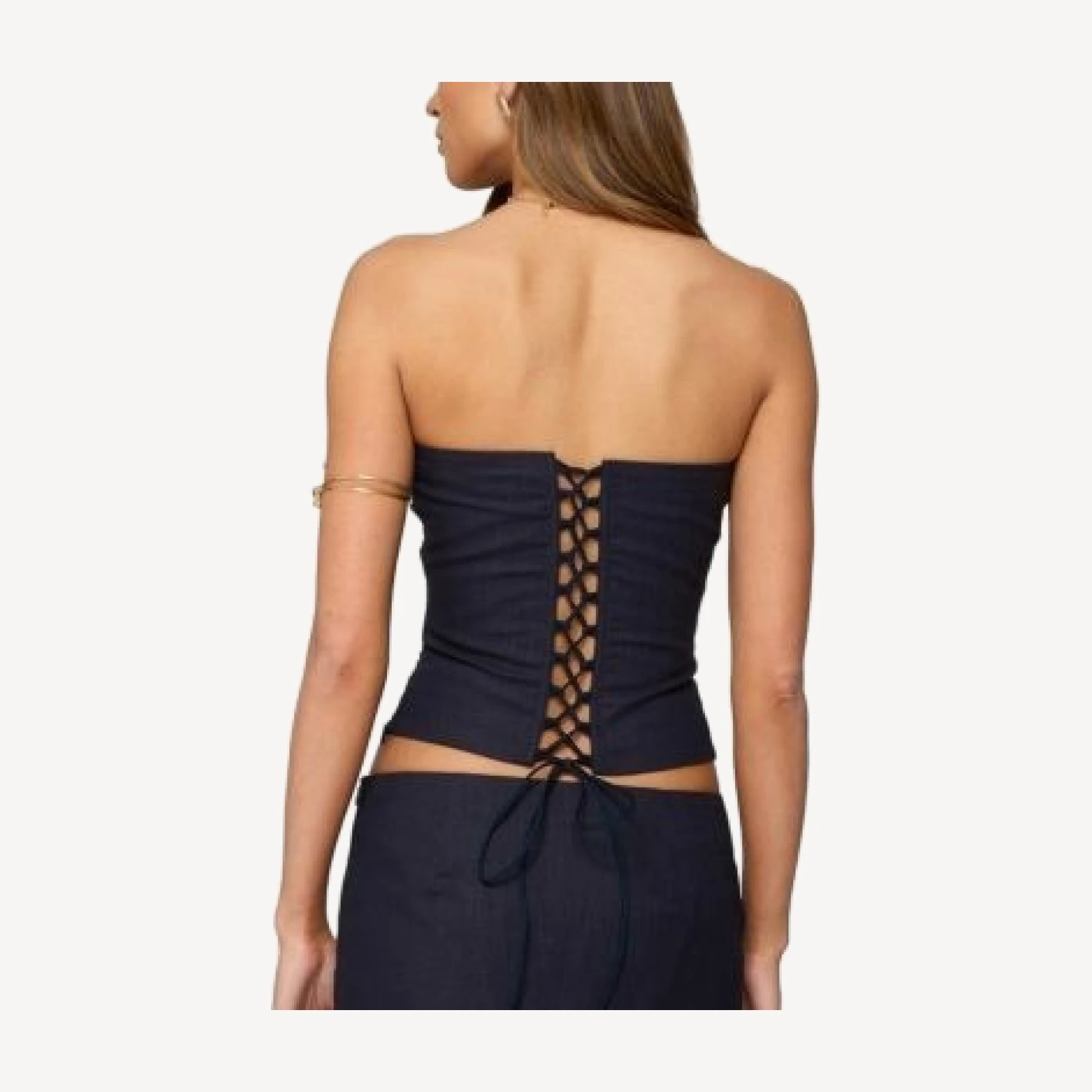 Edikted Rebel Linen Look Corset