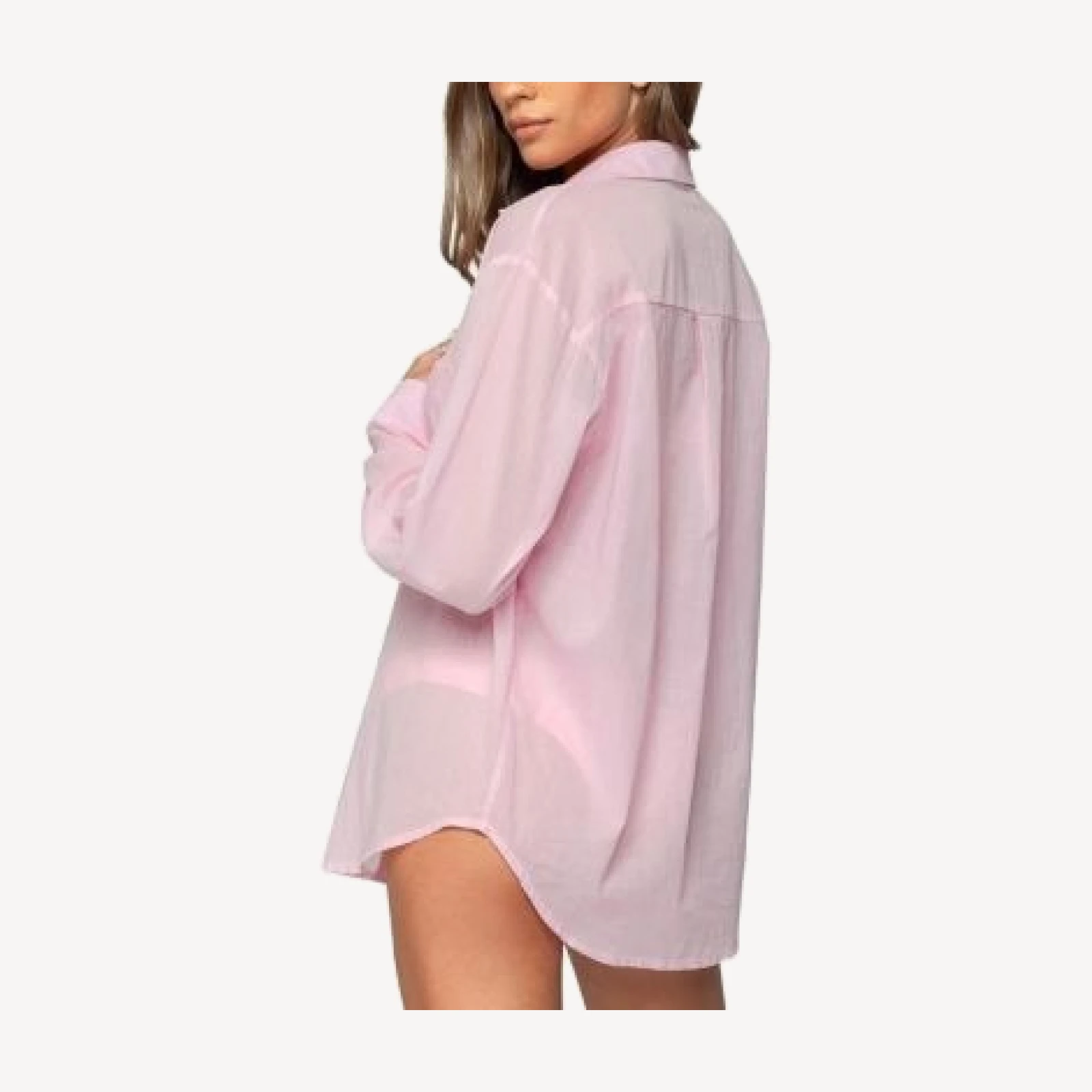 Edikted Kellen Oversized Cotton Button Up Shirt