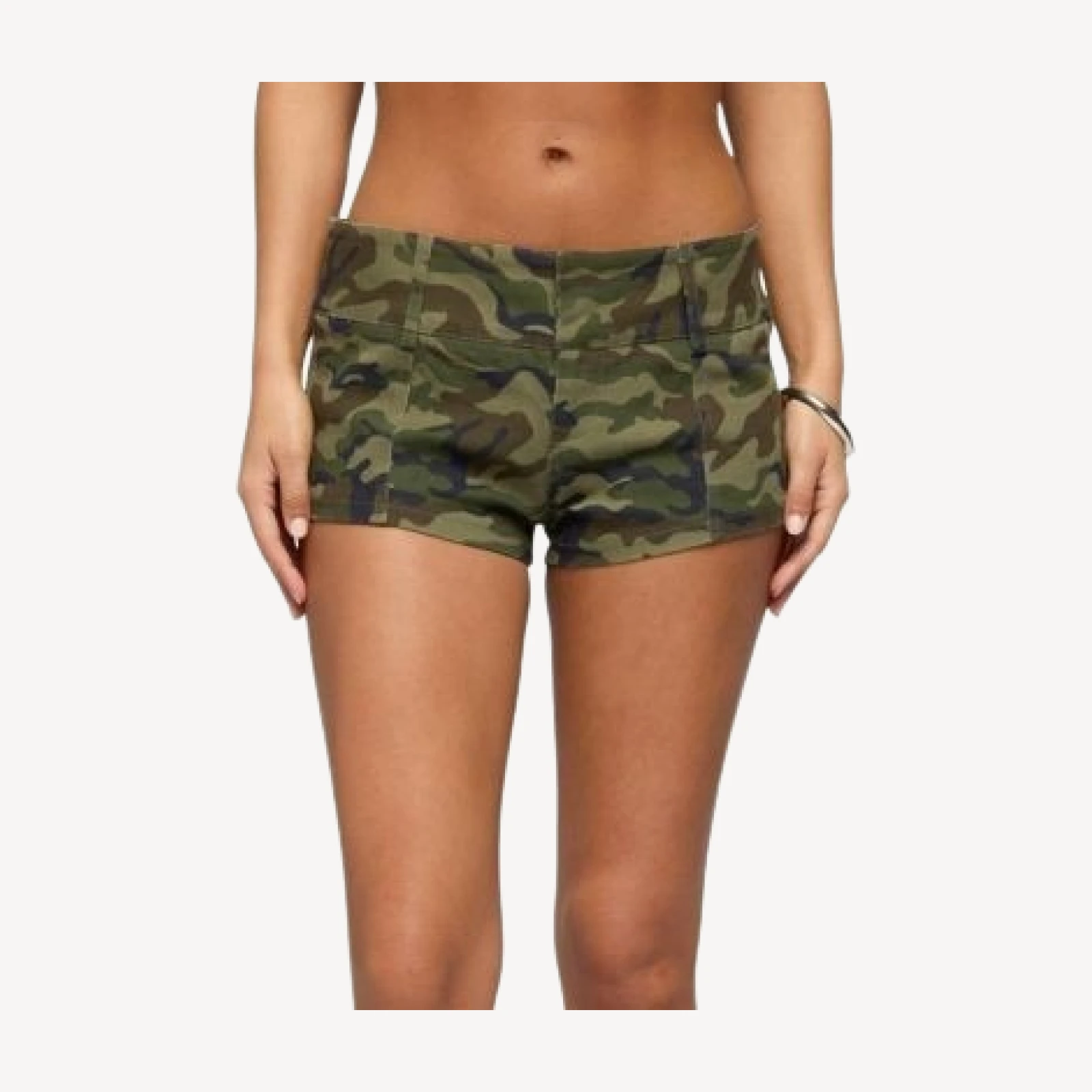 Edikted Camo Craze Stretch Micro Shorts