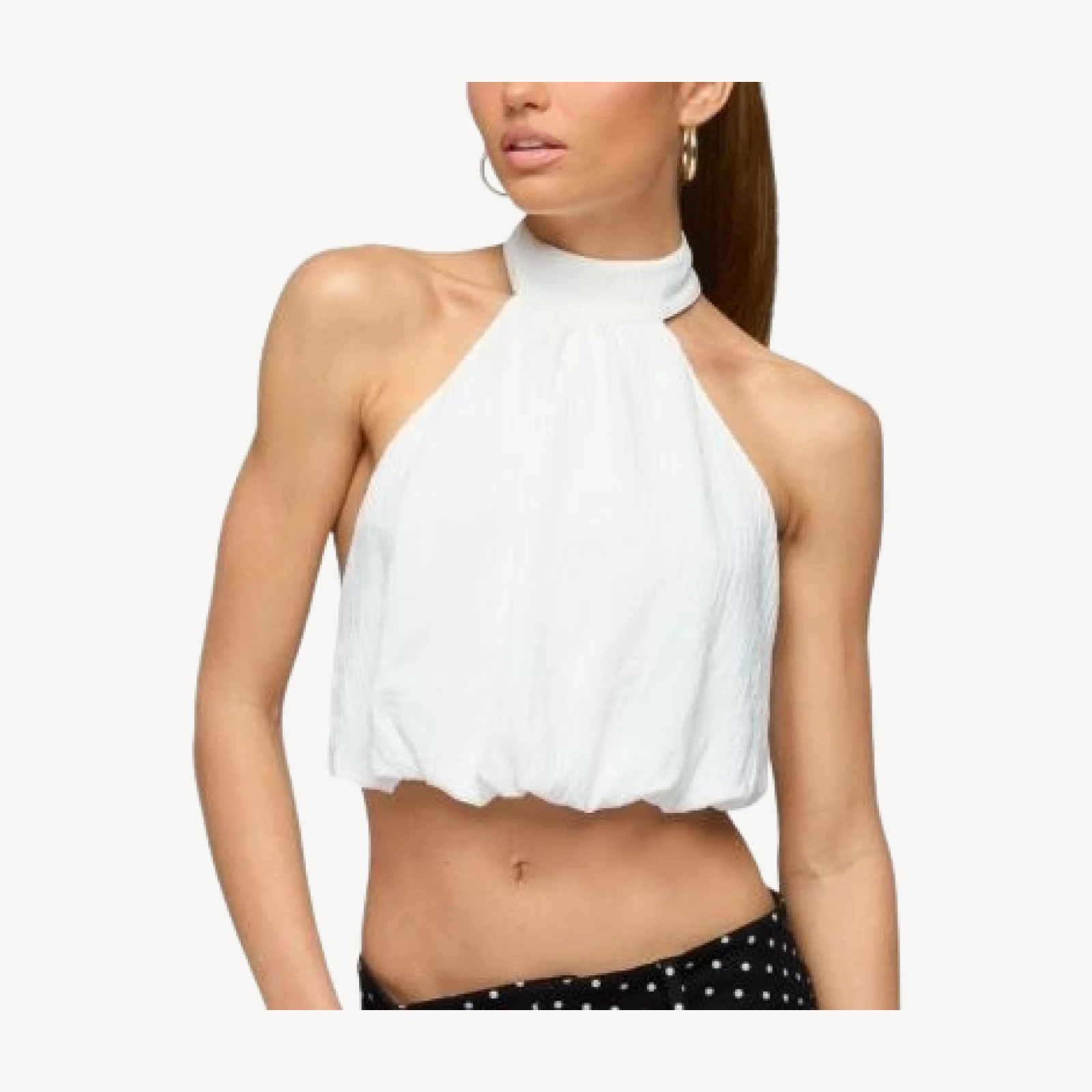 Edikted Senya High Neck Bubble Halter Top