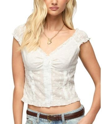 Edikted Dolsy Plaid Button Up Top