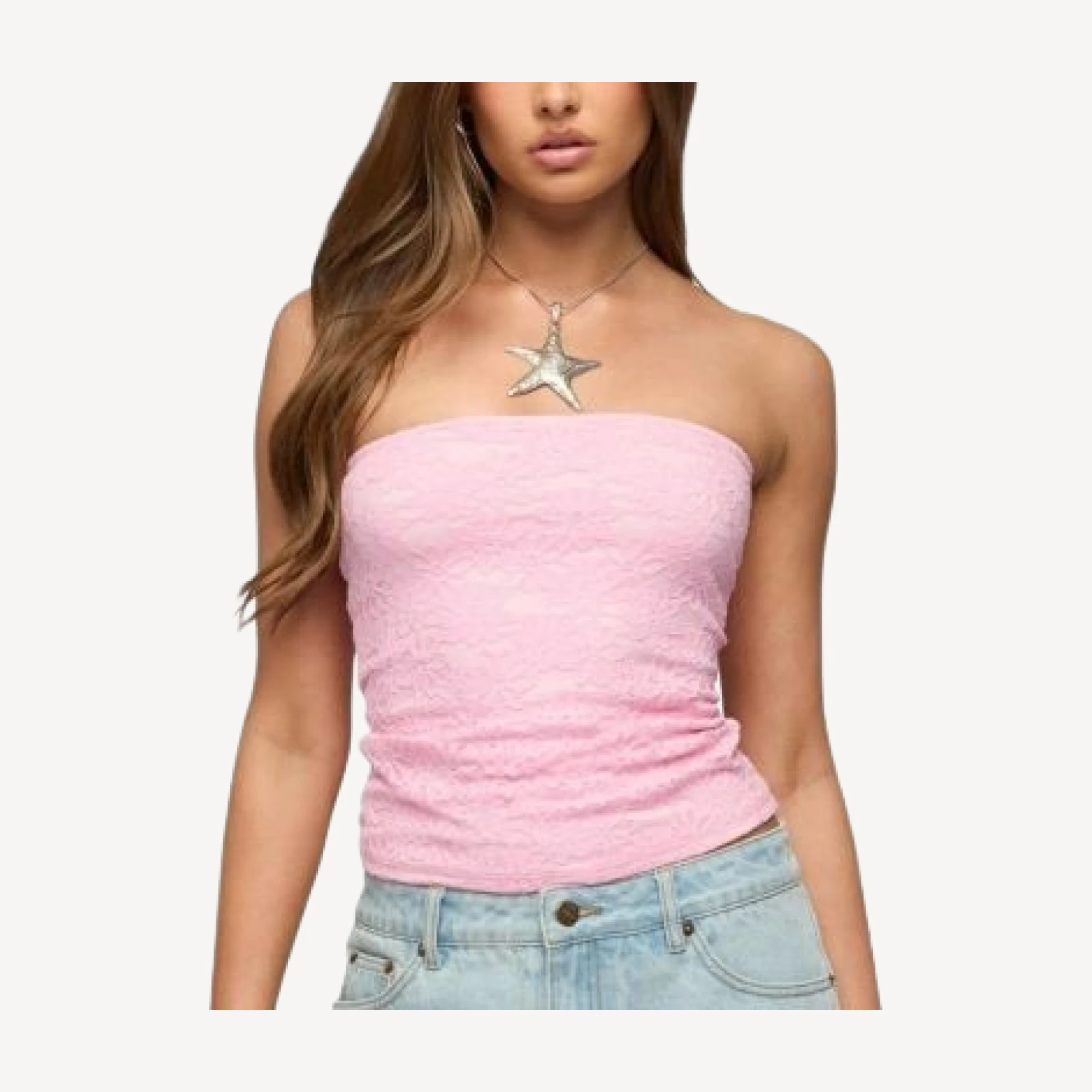 Edikted Eleanora Lace Tube Top