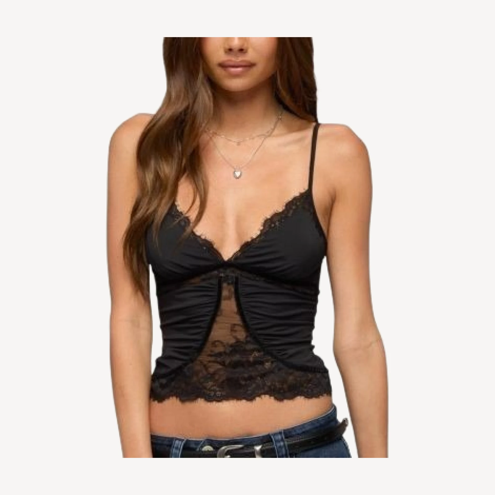 Edikted Yanny Lacey Tank Top
