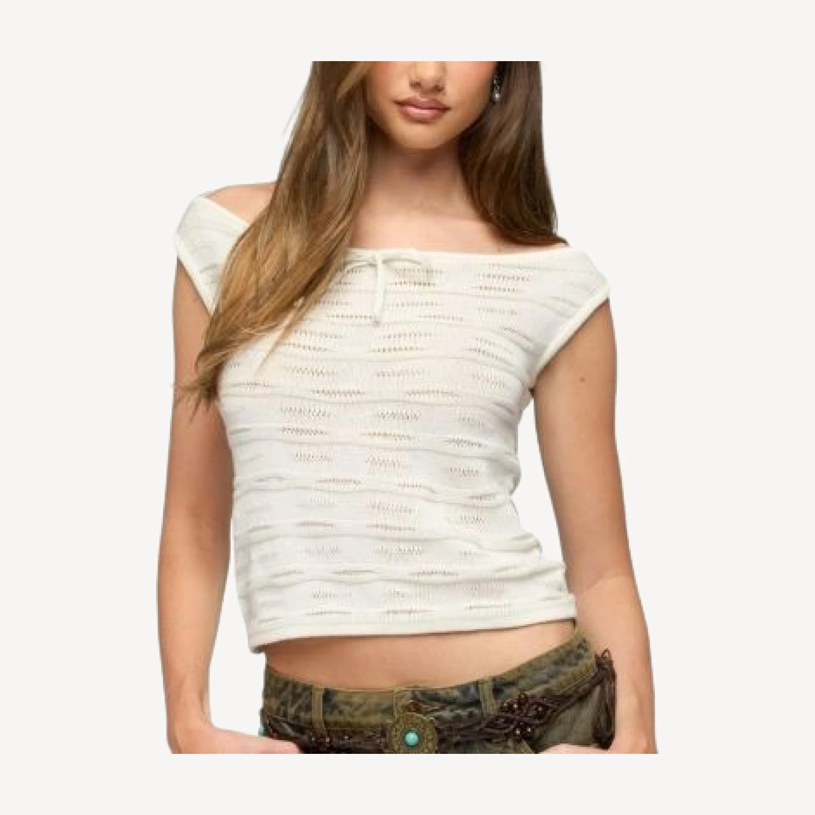 Edikted Clement Off Shoulder Knit Top