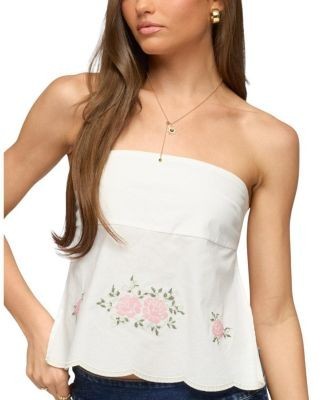 Edikted Shiri Floral Embroidered Backless Top