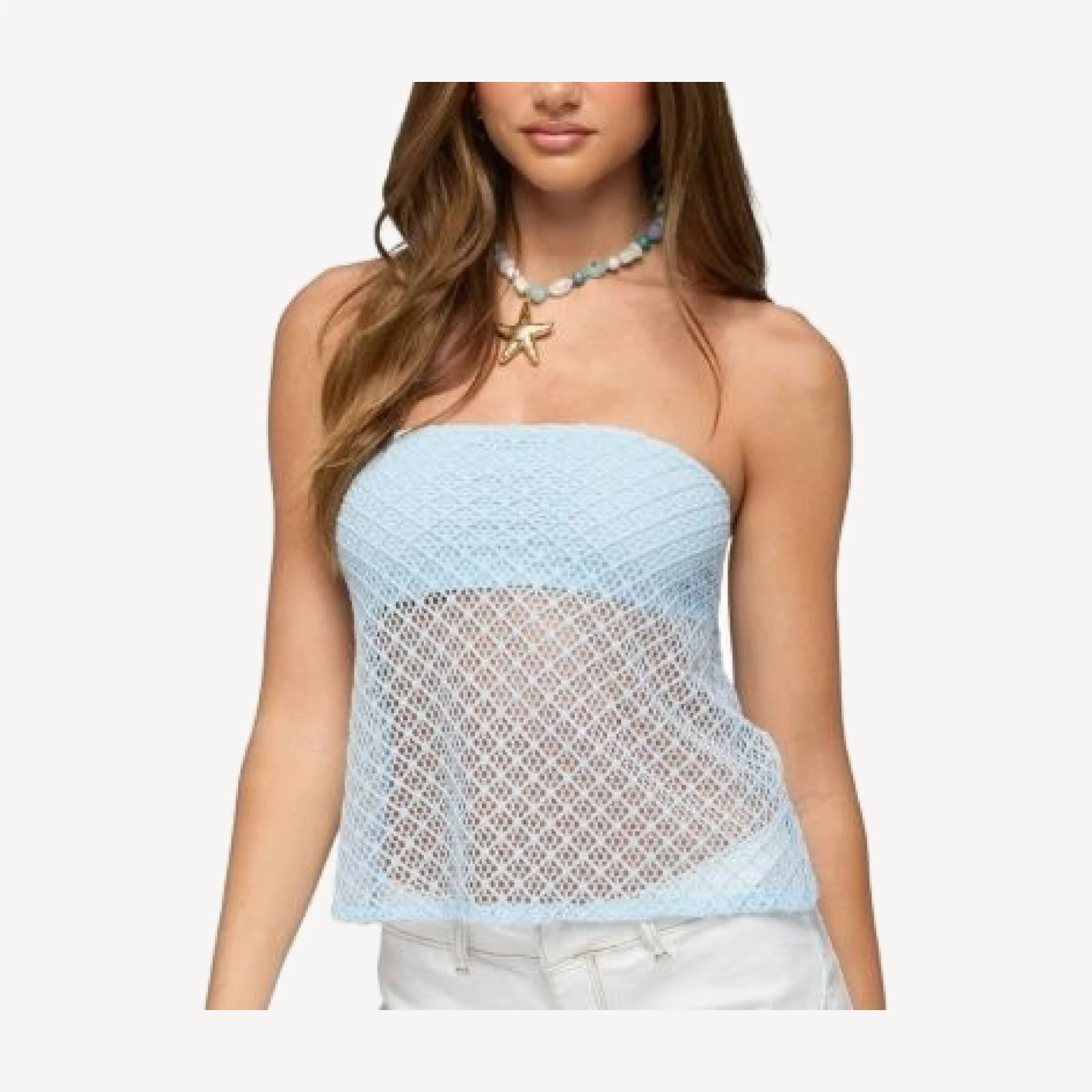 Edikted Chelce Back Cutout Crochet Top