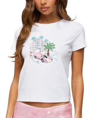 Edikted City Angel Beaded Baby T Shirt