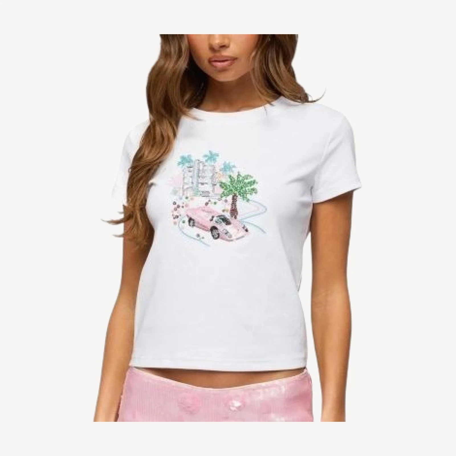 Edikted City Angel Beaded Baby T Shirt