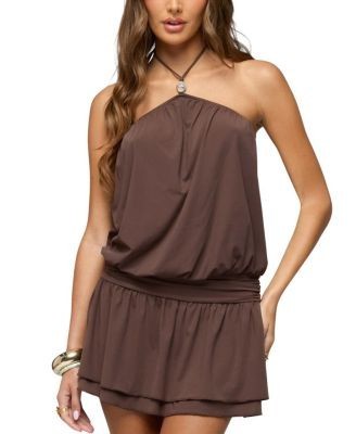 Edikted Mikaela Drop Waist Mini Dress