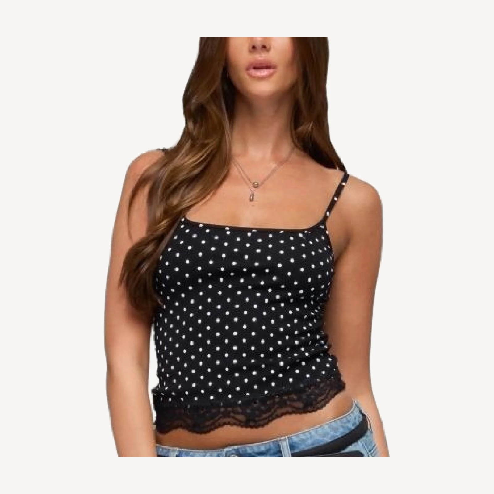 Edikted Lyle Lacey Polka Dot Top
