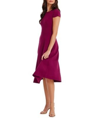 Dress the Population Livia Cap Sleeve Fit and Flare Midi Dress