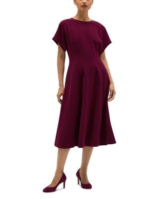 Hobbs London Melina Cap Sleeve Midi Dress
