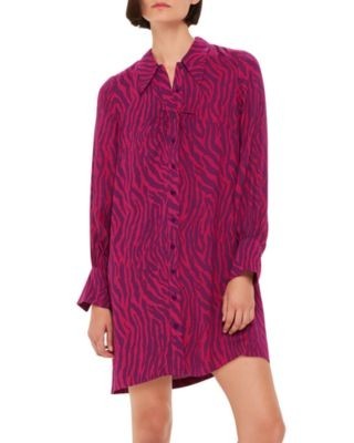 Whistles Zebra Stripe Collar Dress