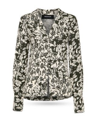 Whistles Cut Stems Button Down Blouse