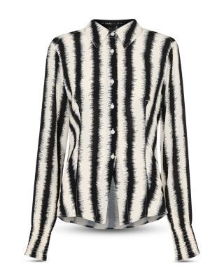Whistles Hazy Stripe Fitted Shirt