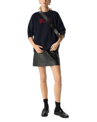 Whistles Beau Logo Cotton Sweater