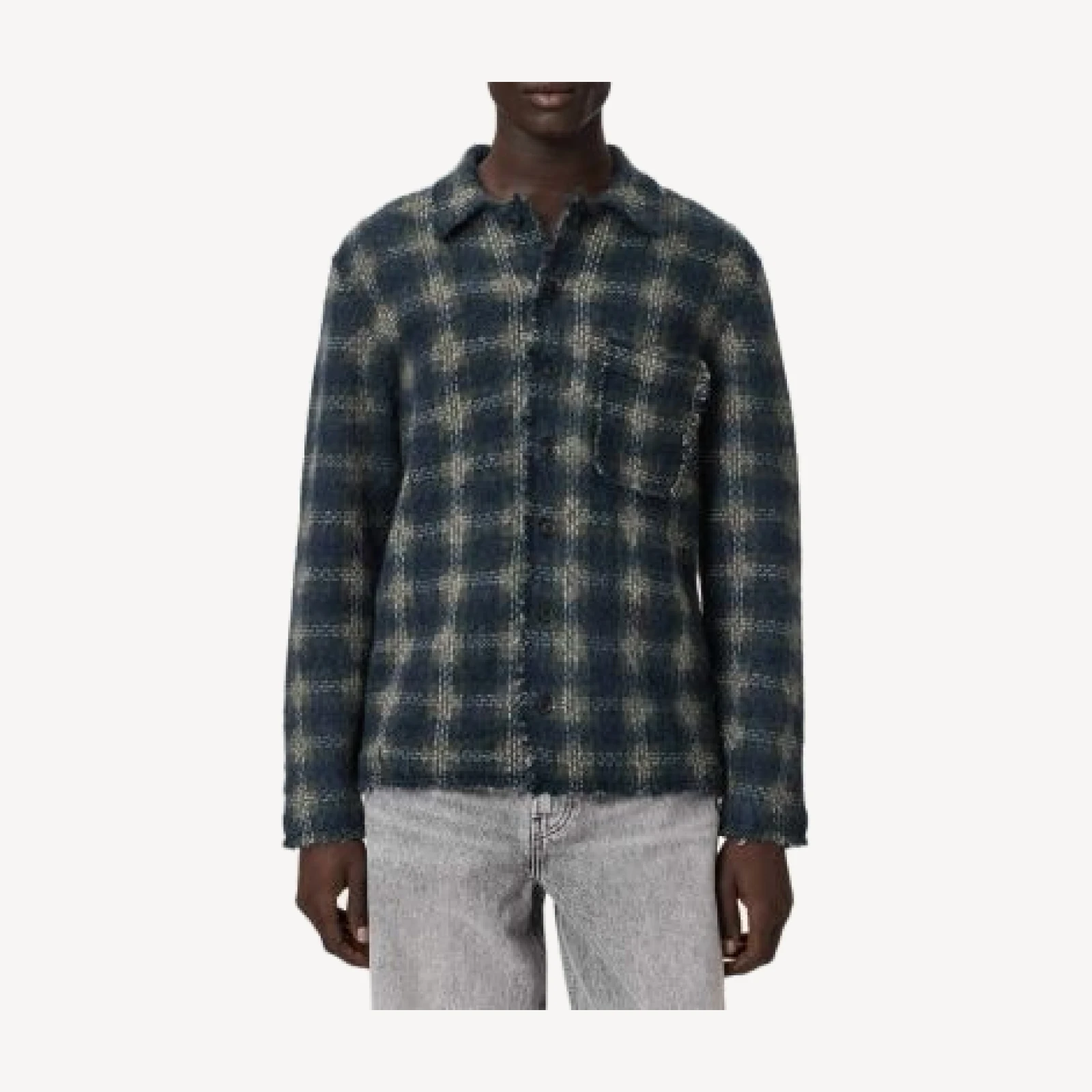 Allsaints Menard Check Cardigan Shirt