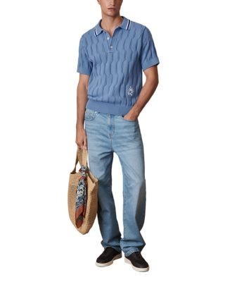 Reiss Che Oasis Pointelle Tipped Polo