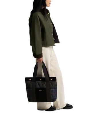 Barbour Healy Quilted Tartan Tote Bag