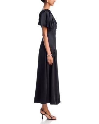 Cinq a Sept Ambriella Silk Capelet Sleeve Dress