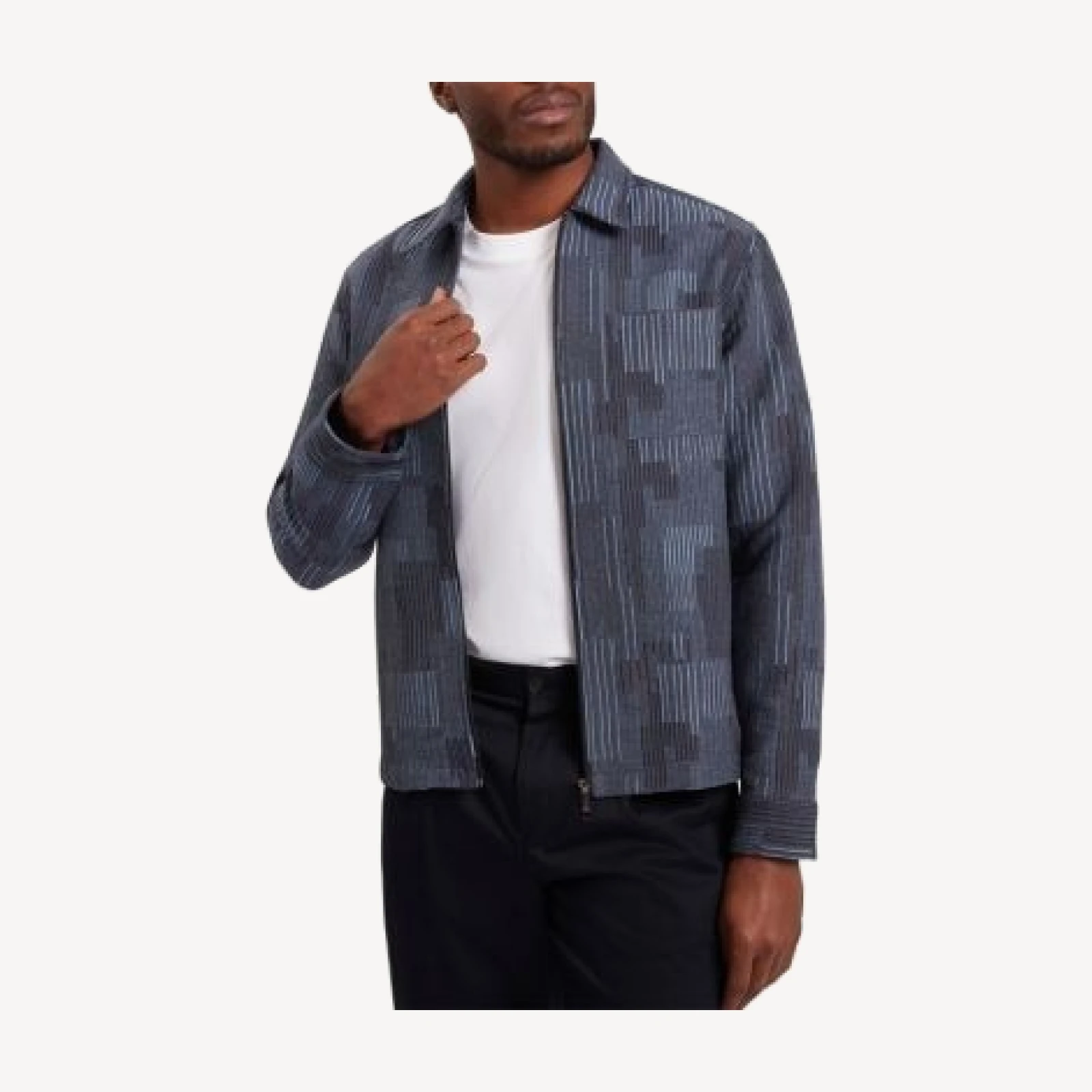 Ted Baker Iwojan Quilted Mixed Stripe Overshirt