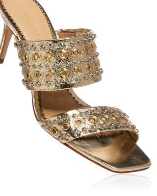 Cinq a Sept Women's Sutton Embellished Metallic Leather Sandals