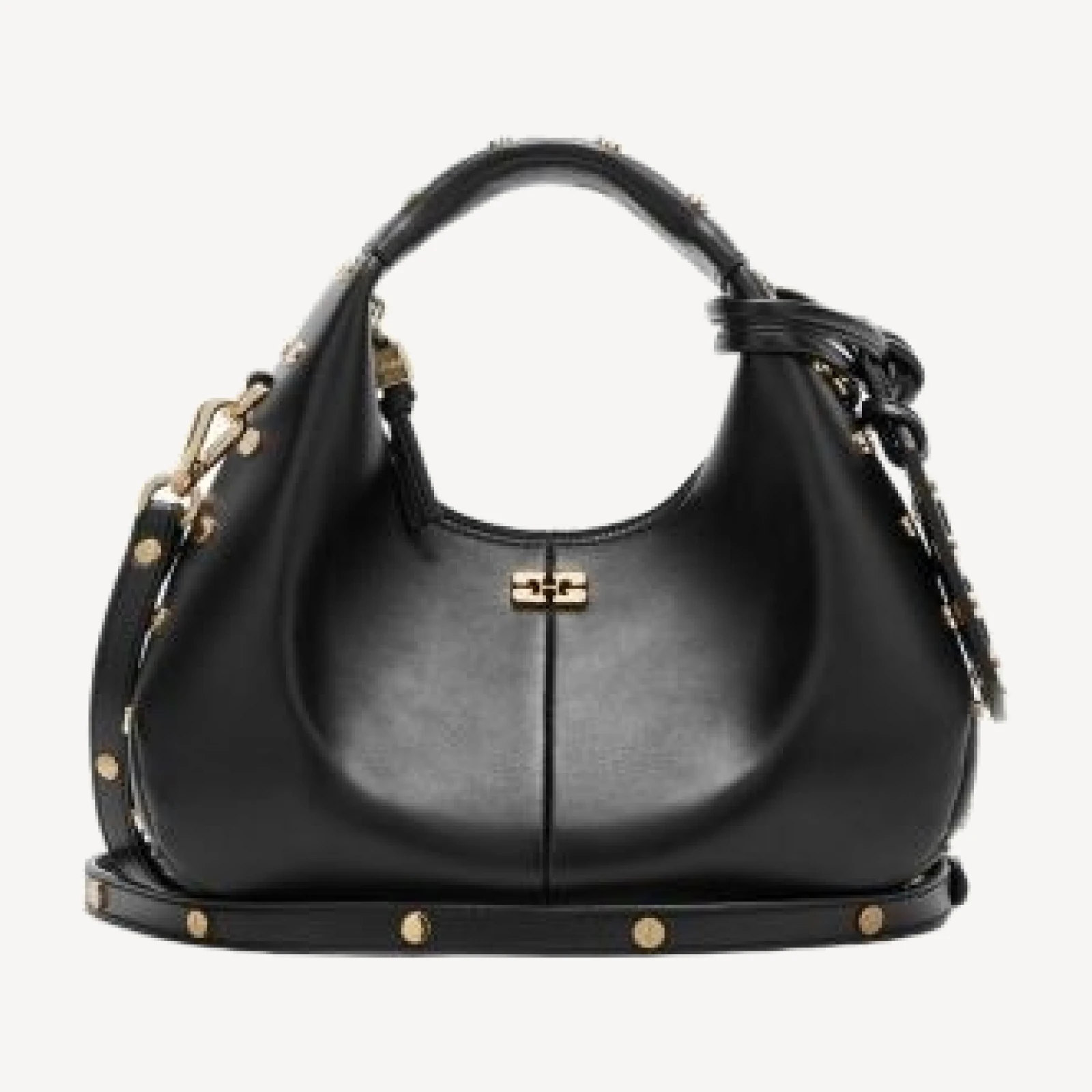 Ganni Mini Studded Hobo Bag