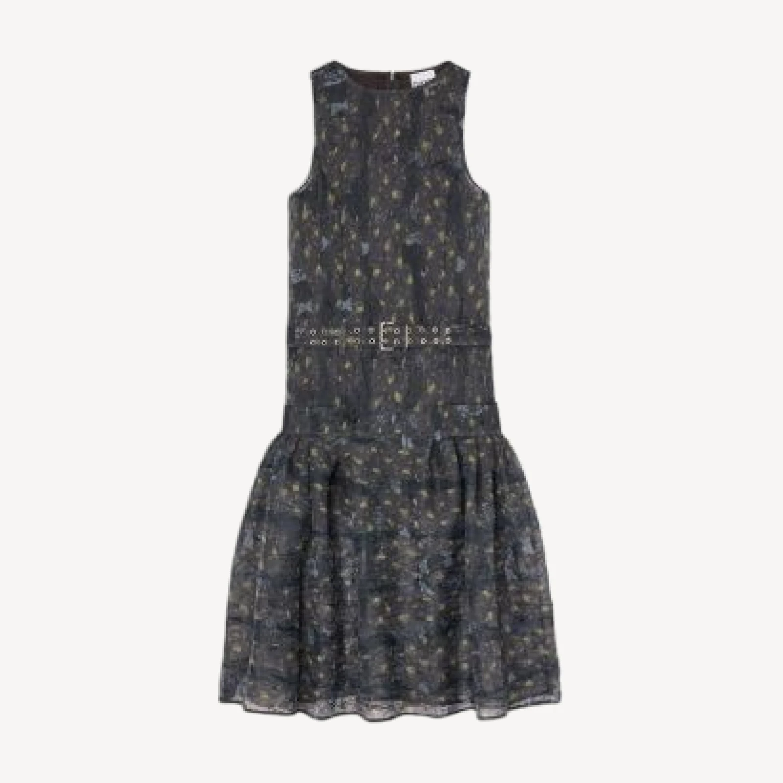 Ganni Belted Shibori Organza Dress