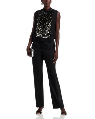 Boss Tanjana Wool Blend Straight Pants