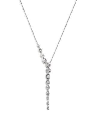 Bloomingdale's Fine Collection Diamond Lariat Necklace in 14K White Gold, 1.35 tcw